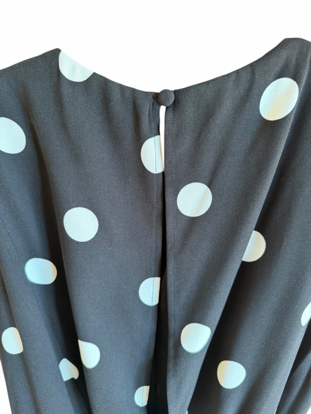 Ignight Evenings Polka Dot Black & White Sleeveless Jumpsuit with Pockets - Picture 3 of 5